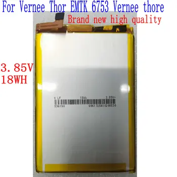 3.85 V Vadi új kiváló minőségű 536190 Vernee Thor E MTK6753 Akkumulátor Vernee Thor E MTK6753 Vernee thore Mobil Telefon