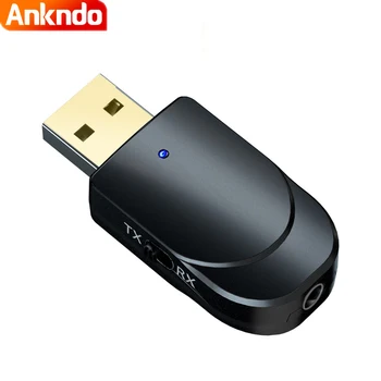 3 IN 1 USB Bluetooth Adapter Aux Audio Bluetooth Vevő, 3,5 mm-es Jack Kimenet, Vezeték nélküli, Bluetooth Adó 5.0 Autó TV-Hangszóró