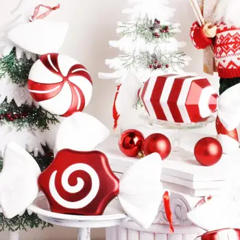 32cm Nagy Candy Medál Karácsonyi Dekoráció Esküvői Dekoráció Piros, Fehér, Festett Arany, Party Dekoráció, Otthon Dekoráció