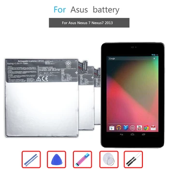 3950mAh C11P1303 Akkumulátor Asus Google Nexus 7 II 2 2nd Gen Nexus7 2013 Verzió ME571 ME57K ME57KL K009 Tabletta