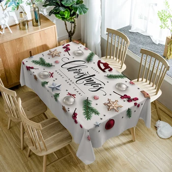 3d minta asztal dekoráció konyhában új év karácsonyfa mintás mosható por téglalap alakú terítő különleges party