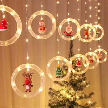 3M LED USB Karácsonyi String Lámpa, Hóember, Csillag Larland Ablak Dekoráció Éjszakai Fény Esküvő Party fények A Karácsonyi Ünnep