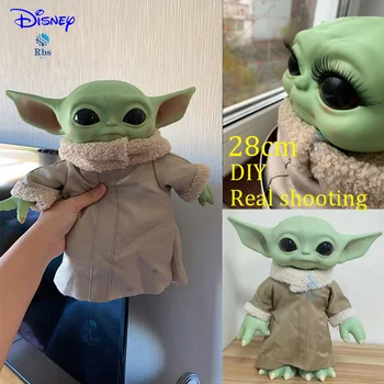 4/28 cm DIY Star Wars baba Yoda gyermekek PVC animáció töltő akció humanoid játék Yoda mester mandalo baba ajándék gyermek játék
