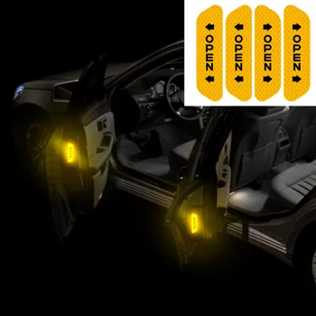 4db Autó Biztonsági Ajtó Figyelmeztető Jel NYITVA Fényvisszaverő Matricák Suzuki SX4 SWIFT Alto Liane Grand Vitara Jimny S-Cross