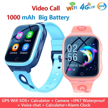 4G Gyerekek Smart Óra Kamera SOS IP67 Vízálló GPS WIFI videohívás Monitor Tracker Helyen LBS Smartwatch Kölyök, Gyermek Karóra