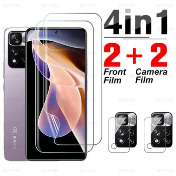 4in1 Fényképezőgép Film Xiaomi Redmi Megjegyzés 11 Pro Teljes Borító Hidrogél Film Redmi Megjegyzés 11 Note11 Pro Plus biztonsági védő fólia