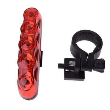 5 LED-es Kerékpár Hátsó Lámpa Biztonsági Piros hátsó Lámpa Hátsó Szalag Lámpa Vízálló Anti-shock kerékpár lámpa bicikli tartozékok