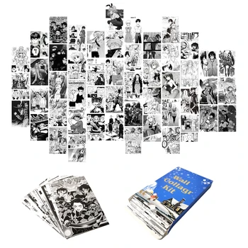 50 Db Anime Fal, Kollázs, Kit Esztétikai HD Art Print Manga Plakátok a Fiúk Hálószoba Dekoráció Karácsonyi Ajándékok Dropshipping