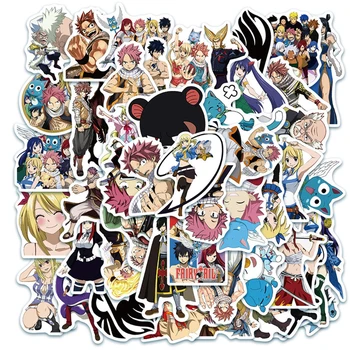 50PCS Fairy Tail Anime Matrica, Autó, Motor Úti Poggyász Telefon Gitár Laptop Hűtő Vízálló Klasszikus Játék Matrica Gyerekek Matricák