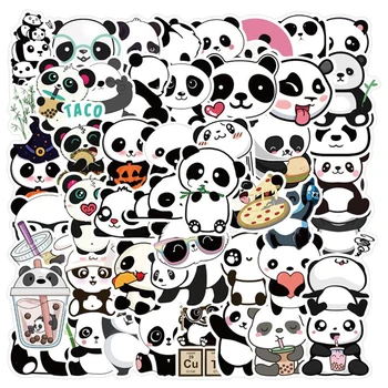 50Pcs Állat a Panda Matricák Poggyász Gitár Gördeszka Laptop Rajzfilm Játék Aranyos Állat a Panda Matrica Graffiti Matrica