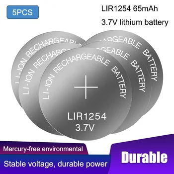 5DB LIR1254 65mAh Nagy Kapacitású, Újratölthető lítium Akkumulátor 3,7 V A Bluetooth fülhallgató Karkötő LIR1254