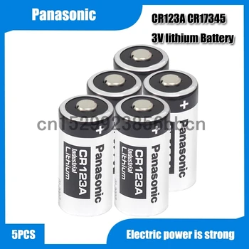 5DB Panasonic 3V 1400mAh Lítium Akkumulátor CR123 CR123A CR17345 a Kamera Akkumulátor