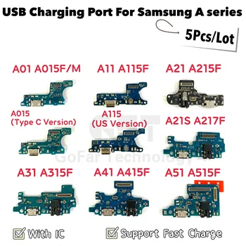 5db USB Töltő Port Töltő Testület Flex Samsung a51-es A11 A01 A21s A31 A41 A71 A21 A217 A015F M Töltés Csatlakozó
