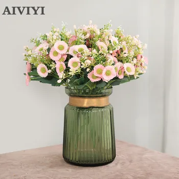 6 Koreai Daisy Kis Vad Krizantém Mesterséges Virágokat, Otthoni Esküvői Dekoráció Flores Artificiales Olcsó Virág Fleur