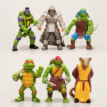 6 típusú 6CM Klasszikus Film Teenage Mutant Ninja Turtles Raphael Donatello Kit Játékok Modell baba Ajándék