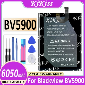 6050mAh KiKiss A Blackview BV5900 Akkumulátor Nagy Kapacitású Akkumulátor Blackview BV5900 BV 5900 Okos Telefon Batterij + Nyomon Kód