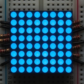 8 x 8 Kék Piros LED Mátrix LED Kijelző Modul, 32 x 32 mm - Közös Katód