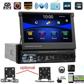 9601 7 Hüvelykes Univerzális Bluetooth Autós AM/FM Rádió Audio Video MP5 Lejátszó, tolatókamera, RDS Navigáció Hátrameneti Autó Player