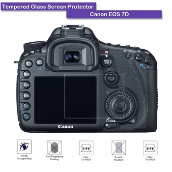 9H Keménység Prémium Edzett Igazi Üveg LCD Képernyő Védő Pajzs Film Digitális Fényképezőgép Canon EOS 7D Tartozékok