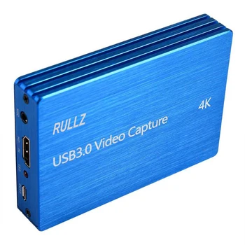 A 4K Hurok Game Capture Kártya, USB 3.0 Grabber, HDMI-kompatibilis Videó digitalizáló Kártya Kamera Játék Felvétel Lemez HD 1080P Élő Közvetítés