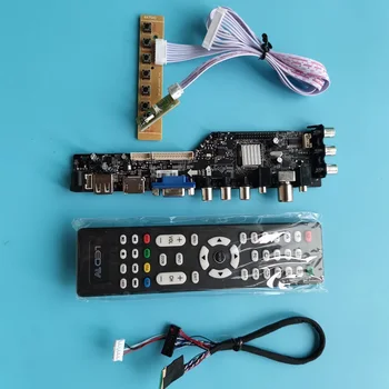 A B156XW02 1366x768 LED USB, HDMI-kompatibilis VGA-AV TV Kijelző DVB-T DVB-T2 vezérlő digitális monitor távoli testület vezető