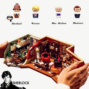A brit TV Dráma Nyomozó, Sherlock Holmes, a Baker Street 221B-London Watson Mrs Hudson Moriarty Épület-Blokk Tégla, Játék, Ajándék