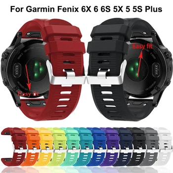 A Garmin Fenix 5 6 5S, 6S 5X 6X Pro GPS 3HR D2 Watch Szilikon Fitness Csere karkötő Szilikon óra zenekar okos karkötő