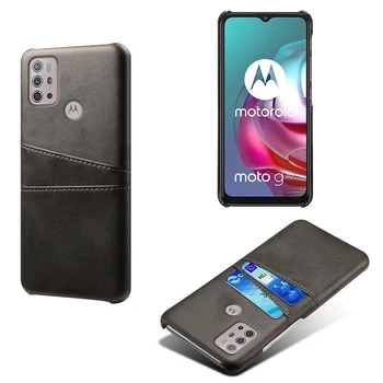 A Motorola G10 G30 Esetben Hitelkártya Vintage PU Bőr Telefon, Pénztárca Fedezi a Kártya Slot MOTO G50 G60 Esetben