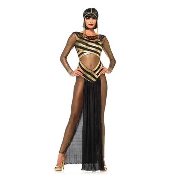 A nők Ízisz Istennő Jelmez, Szexi Arany Hálós Betét Halloween Jelmez Felnőtt Jelmez Egyiptomi Kleopátra Királyi Cosplay