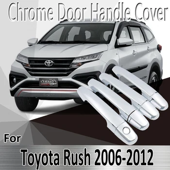a Toyota Rush 2006-2012 2007 2009 2010 2011 2012 Stílus Matrica Dekoráció Króm Kilincs Fedelet helyezze vissza Autós Kiegészítők