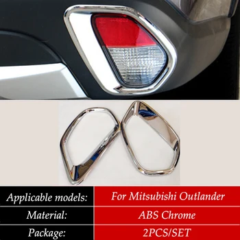 ABS Chrome Mitsubishi Outlander 2016 2017 2018 vissza farok hátsó ködlámpa lámpa keret Matrica részeket borító Trim Tartozékok 2db