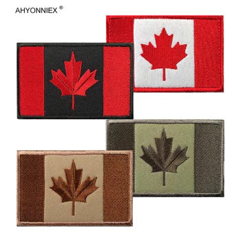 AHYONNIEX 1 PC Kanadai Maple Leaf 4 Szín Ország Hímzés, Zászló Javítás Taktikai Morál Ruhával Matrica Jelvény DIY