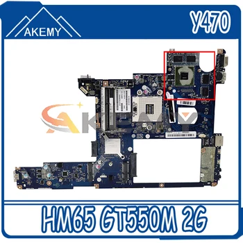 Akemy PIQY0 LA-6881P Alaplap A Lenovo Y470 Y470N Laptop Alaplap PGA989 HM65 GT550M 2G DDR3 100% - os Vizsgálat