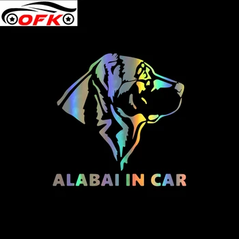 Alabai Autó Kutyája Szép Matricát Vízálló Laptop Matrica Motor Auto Dekorációs Kiegészítők PVC,15cm*15cm