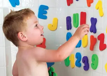 Alfanumerikus Levelet Puzzle Fürdő Játékok Puha EVA Gyerekek Baba Fürdőszoba Víz Játékok, Vízi játékok a gyermekek, csecsemők