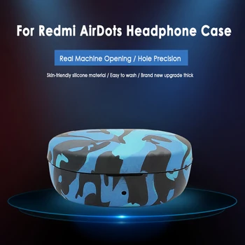 Alkalmas A Xiaomi Redmi Redmi Airdots Fülhallgató védőburkolat Álcázás Szilikon Borító Ellenálló Sokk karcálló