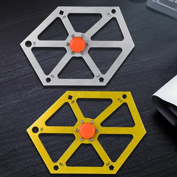 Alumínium Hexagon Uralkodó Multifunkcionális Faipari Mágneses Nyomtávú Asztalos Szöget Szögmérő Mérési Eszközök