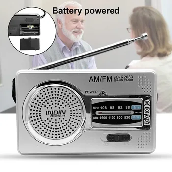 AM-FM Rádió Teleszkópos Antenna Teljes Zenekar Hordozható Rádió-Receiver Rövidhullámú FM Világ Pocket Radio Player Alvási Idő