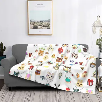 Animal Crossing Aranyos Mintás Takarót, Puha Takaró Steppelt Téli Paplanok Pizzát Otthon Textil Luxus Ágynemű