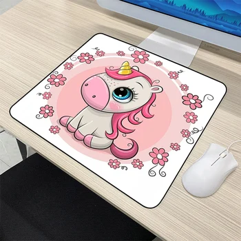 Aranyos, Aranyos Rajzfilm Egyszarvú Egér Pad Játék Tartozékok Kis PC Laptop Gabinete Gamer Szőnyeg Anime Billentyűzet Asztal Mat Mousepad