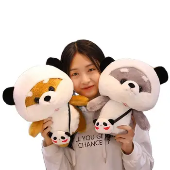 Aranyos Husky Shiba Inu Akita Inu lett Dinoszaurusz Nyúl Panda Öltözködés Baba Alszik, Párna, Ágy Kislány Haza Decora Ajándékok