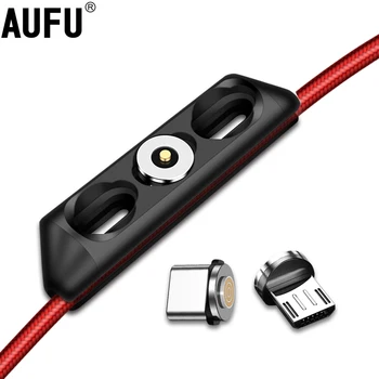 AUFU Mágneses Kábel Csatlakozóját az Esetben a Hordozható Tároló Doboz Mágnes Töltő Csatlakozók Micro USB-C Típusú Csatlakozó Tároló Doboz Esetben