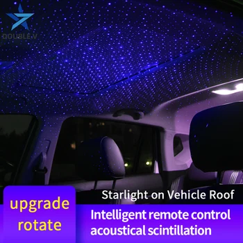Autó belső Légkör Környezeti Csillag, Fény, DJ Zene, Hang Lámpa Távirányító forgassa el a környezeti fények hangvezérlés LED
