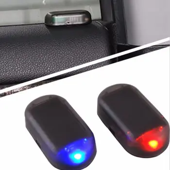Autó Hamis Biztonsági Lámpa Napelemes Szimulált hatóanyag nélküli Riasztó, Vezeték nélküli Figyelmeztetés Anti-Theft Figyelmeztetés Lámpa LED Villog, Utánzás