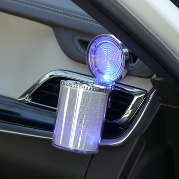 Autó Hamutartó LED Légmentesen záródó Fedő Többfunkciós Jármű Légkondicionáló Kilépő Nyílás Hamutartó Szemetes Autó Belső
