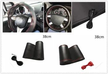 Autó kormánykerék-fedezze DIY mérete 38 cm-es szál bőr, kézzel varrott Opel Astra g/ászf/j/h Antara Corsa Meriva Zafira