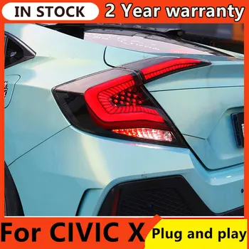 Autó Stílus Farok Lámpa Civic hátsó Lámpák 2017-2020 Új Civic LED hátsó Lámpa Hátsó DRL Dinamikus Jel Fordított Tartozékok