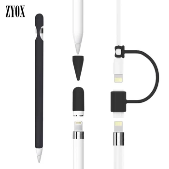 Az Apple Ceruza 1 Könnyű Szilikon Kábel Adapter Kábelt Kit Anti-elveszett Kap Jogosultja Nib Fedezni IPad Stylus Pro Kiegészítők