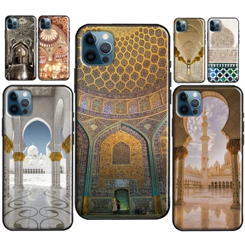 Az iszlám Muszlim Mecset tok iPhone 12 mini 13 Pro Max XR XS 6 7 8 Plusz SE 2020 iPhone 11 Pro Max coque közelében