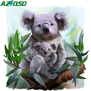 AZQSD Teljes Kör Fúró Gyémánt Festmény Koala Dekoráció Otthon Gyémánt Hímzés Állatok Mozaik Varrni Kézzel készített Ajándék